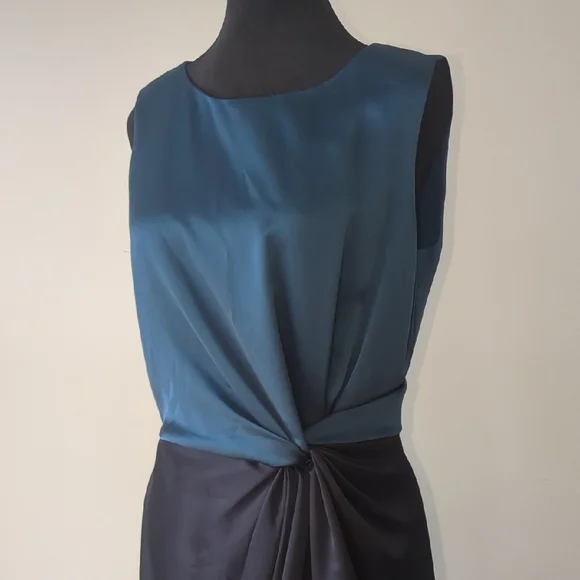 Blue Sleeveless Dress Halston Heritage Size 8 - Picture 1 of 12
